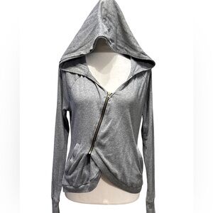 Converse Silver Hooded Zip-Up Sweatshirt